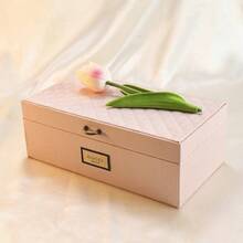 صندوق تخزين المجوهرات/مستحضرات التجميل/المجوهرات بطبعة زهرية وردية، سعة كبيرة، حلو وعتيق، هدية للأصدقاء أو العائلة، هدية للمناسبات والأعياد - وردي - مشاهدة 10