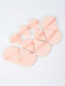 3pcs/2pcs/10pcs/50pcs Mini Triangle Shaped Crystal Flocked Makeup Sponge, Soft & Fluffy Texture, Suitable For Powder, Foundation, BB Cream, Sunscreen, Cushion, Blush, Reusable Multi-Functional Makeup Tool, Perfect Alternative To Brushes,Cheap,Stocking Stuffers,Makeup,Makeup Tools,Cheap Stuff,Gifts,Gifts For Women,Christmas Gifts