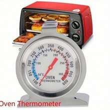 食品肉类温度立式烤箱温度计不锈钢表盘大直径表盘 - 銀色 - 查看 2