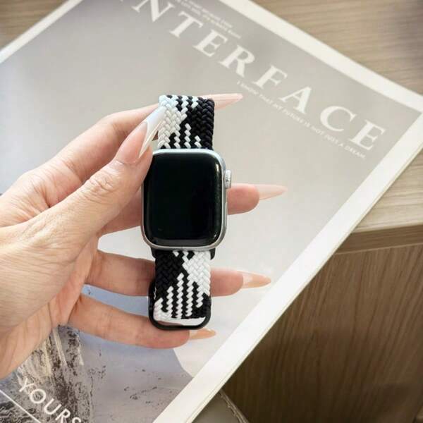 Braided Stretchy Solo Loop Compatible With Apple Watch Band Ultra 49mm 45mm 44mm 46mm 42mm 41mm 40mm 38mm Men Women, Soft Nylon Elastic Braided Wristbands Bands Strap Replacement Compatible With IWatch Ultra 2, Series 10/9/8/7/6/5/4/3/2/1 SE As A Gift For Students Returning To School