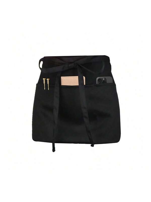 Delantal de trabajo de lona con correas ajustables, delantal de lona impermeable, delantal de lona resistente al agua y a las manchas para restaurantes, diseño de múltiples bolsillos para carpintería, soldadura, chefs y entusiastas de la parrilla, construcción tejida, delantal utilitario unisex con bolsillos para herramientas