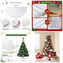 Large Tree Skirt 48 Inch White Tree Skirts Faux Fur Skirt Tree