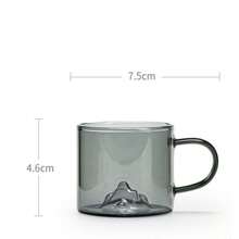 مجموعة أكواب زجاجية شفافة للاستمتاع بمشاهدة الجبال، أكواب شاي داخلية من الزجاج البورسليكاتي عالي الجودة، زجاج شفاف مع مقبض لتذوق الشاي الكونغ فو، أكواب شاي، أكواب قهوة، أكواب عصير