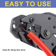 Crimping Heat Shrink Connectors - AWG 22 - 10 Ratchet Wire Terminal Crimper - Ratcheting Crimper Tools - Available Insulated Nylon Connectors And Electrical Wire Connectors - 8327 - 用於火星塞點火線 - 查看 5