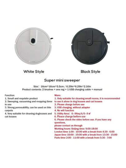 Fully Automatic Sweeping Robot, Stofzuiger Cleaner, Ho hold Mini Vloer view 11