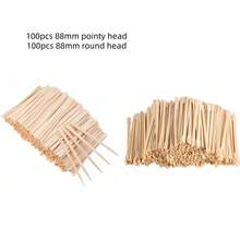 50/100 件一次性木制脱毛蜡棒女士身体脱毛刮刀涂抹器木制美容工具、美发产品及理发店美容旅行必备品 - 彩色 - 查看 19