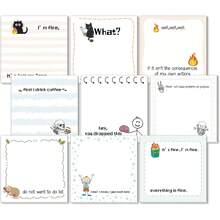1/9 Pcs Funny Sticky Notes | 7.62cm X 7.62cm Self-Adhesive Note Pads, 30/270 Sheets Humorous Sticky Notes, Square Paper, For Work, Office, School, Home, Coworker Teacher Family Gifts - Multicolor - View 9
