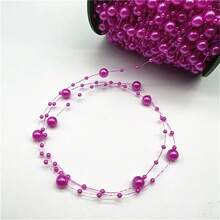 5码8毫米圆形珍珠串珠链花环花朵亚克力珠子适用于婚礼圣诞装饰DIY珠宝配饰
