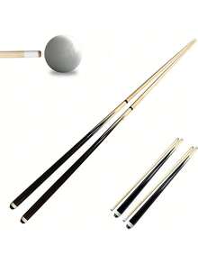 2Pcs Tacos de Billar Desmontables Pool Cue Stick Professional Palo de Snooker Billiard Cues de Billar Portátil Barra de Billiard Palo de Piscina para Principiantes Ejercicios de Entretenimiento 145cm - 1 - Ver 6