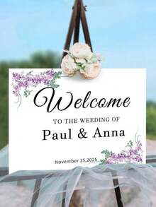 1pc Customized Engagement Party Sign, Engagement Welcome Sign, Birthday Party Sign, Graduation Party Sign, Engagement Decor, Engagement Party Decor, Engagement Sign, Birthday Sign, Graduation Sign - Multicolor - View 10