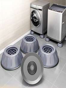 1/4pcs Anti-Vibration Washing Machine Pads - Non-Slip, Shock-Absorbing & Noise-Reducing Mats For Washing Machine And Dryer, Support Mats For Washing Machine And Dryer, Protective Mats For Washing Machine And Dryer, Rubber Anti-Shock Feet, Quiet Non-Slip Mats, Washing Machine Stand Shock Absorbers, Furniture Stands, Moisture-Proof Bases, Shock-Absorbing Stands For Refrigerator And Washer, Great Halloween And Christmas Gifts