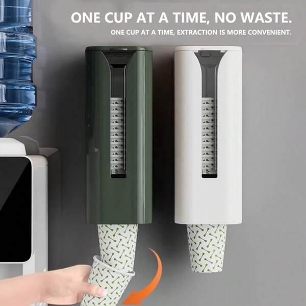 Disposable Cup Holder, Paper Cup Automatic Dispenser, Wall-Mounted Water Cup Rack, Beverage Dispenser Storage Box, Automatic Cup Dispenser, Cup Holder, Kitchen Supplies, Christmas Gift, Best And Most Suitable Gift For Friends