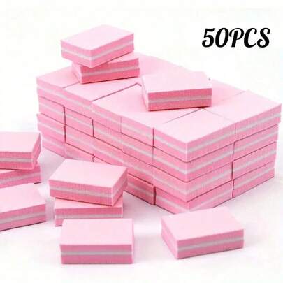 10/50/100pcs Mini Nail Files, Suitable For Acrylic And Natural Nails, 100/180 Grit Nail Buffers, Bulk Nail Buffers, For Professional Manicure