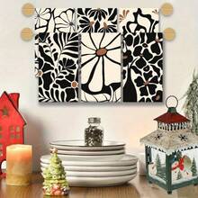 2/4/6/8/10/12 Pcs Dish Towels 18x26 Inches Flowers, Leaves, Abstract Microfiber Absorbent Kitchen Hand Towel, Suitable For Home Cooking, Baking, Bathroom Cleaning, Outdoor Activities, Tea Party Decorations, Household Supplies