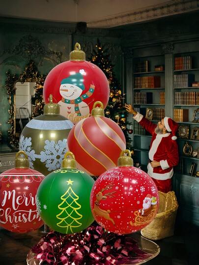 多种款式巨型充气圣诞球户外充气装饰圣诞雪人 PVC 充气装饰球