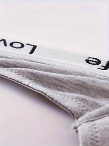 3 piezas Sujetador con relleno ligero con estampado de letras, Sujetador con aros para mujer - Multicolor - Ver 4