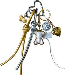 7-In-1 Luxury Bag Charm Set With Gold-Trimmed Bear,Hearts & Flower,Equestrian Pony For Designer Tote Purse & KeychainsChristmas - 1 - Xem 1