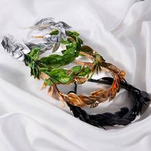 Golden Greek Laurel Headband - Gold Leaf Greek Crown Headbands Roman Goddess Headpiece Women King Men Adult Halloween Renaissance Renfaire Cosplay Toga Costume Hair Accessories - Vàng - Xem 9