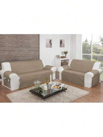 Capa de Sofá Kit Protetor 2 e 3 Lugares Matelado com Bolso