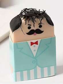 1pc Bald Eraser, A Set Of Uniquely Shaped, Cartoon-Style Fun Erasers To Add Delight To Your Stationery Collection. These Adorable Erasers Are Not Only Practical Writing Tools, But Also Eye-Catching Conversation Pieces. Random Styles, Suitable For Back-To-School Season. - Multicolor - View 2