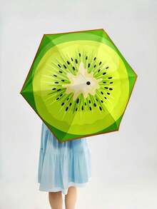 Guarda-chuva Dobrável Mini Kiwi, Presente, Ultraleve, Portátil, Escola, Diversão, Proteção UV, À Prova de Chuva, Essenciais de Bolso para Viagem, Proteção Solar para Mulheres