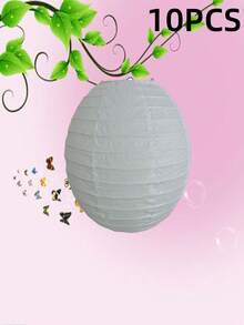 30个/10个/5个/1个圆形纸灯笼，可折叠纸质吊灯，颜色有红色、黄色、蓝色、绿色、粉色、橙色、紫色，适用于生日、婚礼、教室、DIY等场合，无需用电，非常适合户外派对、新年、返校季装饰。 - 彩色 - 查看 14