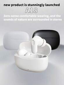 Wireless Earbuds, Compatible With Apple And Android, Built-In Microphone, Sweat-Proof, White, Wireless Headphones, Airbuds, True Wireless Earphones