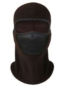 1 pieza Gorro de ciclismo transpirable y cálido para hombre, para otoño e invierno, máscara que cubre todo el rostro y el cuello, gorro a prueba de viento para esquí y resistente al frío para montañismo, máscara de ciclismo, protección facial, gorro de deporte al aire libre de felpa, gorro de forro polar con textura granulada