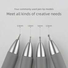 4-In-1 Nail Art Dotting Tool, Polka Dot Pen, Flower Painting Pen, Rhinestone Applicator, Soft Silicone Sponge Head, Suitable For Nail Salons,Nail Supplies,Nail Tools,Nail Art Tools,Back To School,Nails,Nail Tools For Press On Nails - 銀色 - 查看 6