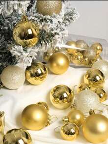 24个3厘米圣诞球套装，圣诞装饰球，圣诞树装饰，适用于婚礼、生日派对、节日装饰、圣诞派对、圣诞氛围装饰道具、圣诞装饰品、圣诞礼物、圣诞装饰、房间装饰、家居装饰、圣诞装饰品、家居圣诞礼物、圣诞装饰 - 彩色 - 查看 5