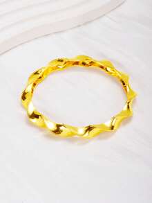 4pcs Luxury Arabic Hollow Asymmetric Gold Plated 21K Bracelet, Saudi Women Charm Bracelet, Dubai Bride Wedding Party Jewelry, Gift For Her