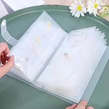 84-Compartment Portable Plastic Jewelry Storage Book - Travel Jewelry Organizer For Earrings, Rings, Necklaces - Anti-Oxidation Zipper Sealed Bags, High-Capacity Display Case For Accessories, Jewelry Organizer, Jewelry Box, Jewelry Storage, Jewelry Pouch, Travel Jewelry Case - lưới 84 - Xem 5