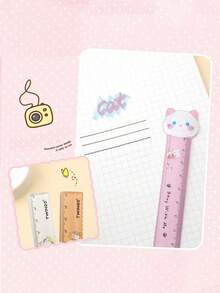 Set di righelli a forma di gatto e cane: grazioso gatto e Shiba Inu, colori pastello, design adorabile di animali. Adatto per disegno di studenti, misurazione per esami, accessori da scrivania, righello animale carino e pratico, allevia lo stress, aggiunge divertimento studio e alla vita, migliora il valore e la praticità della cancelleria, regali perfetti per insegnanti per premiare gli studenti.