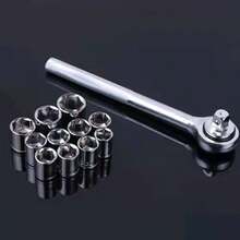 Juego de 40 llaves de tubo de acero al cromo-vanadio: kit portátil y duradero para reparación y mantenimiento de automóviles con estuche de herramientas. - 40 piezas - Ver 10