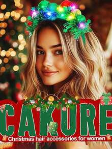 1 件圣诞头带装饰灯，LED 圣诞氛围夜灯，纽扣电池供电，亮片圣诞童话头饰装饰灯，圣诞节、派对、主题装饰、婚礼、酒吧、房间、客厅、狂欢节、拍照、生日、派对、狂欢节、圣诞礼物、家庭聚会、单身派对装饰的节日装饰，适合圣诞节、感恩节、新年作为理想的节日礼物、生日礼物、结婚礼物 - 彩色 - 查看 5