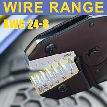 Crimping Heat Shrink Connectors - AWG 22 - 10 Ratchet Wire Terminal Crimper - Ratcheting Crimper Tools - Available Insulated Nylon Connectors And Electrical Wire Connectors - 8327 - 套圈端子壓接模具 E - 查看 2