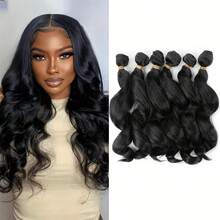 Belle Show Bundles Hair Loose Bundles Hair 18 Inch Loose Wave Hair 6 Bundles Loose Wave Bundles Hair For Women Loose Wave Bundles Hair Extensions Loose Wave Hair Bundles
