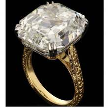 14k Gold Plated Copper Ring With Shiny Rectangular Cubic Zirconia, Engagement Ring And Wedding Band Symbolizing Beauty And Elegance, Perfect Anniversary/Birthday/Valentine's Day Gift