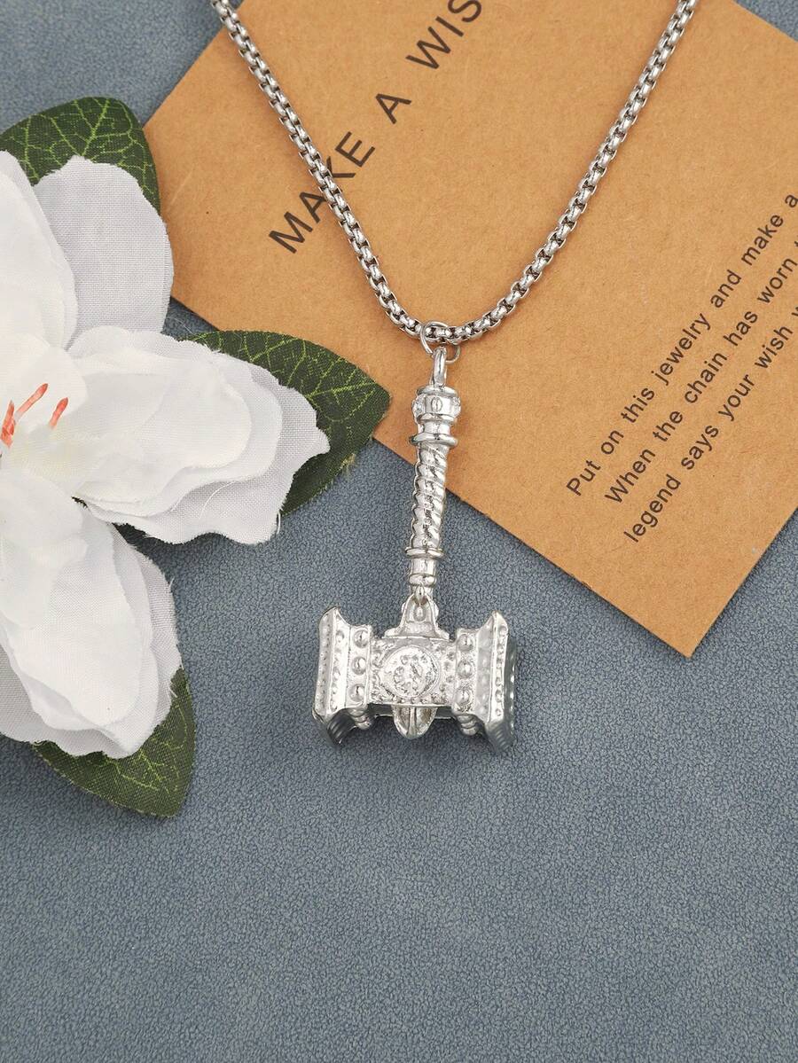 1 件 Hercules Hammer 吊坠项链，美国经典街头风格 - 錘子 - 查看 1