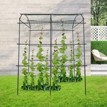 YUNRUX Large Garden Arch, Garden Trellis For Climbing Plants, Climbing Frame With Net