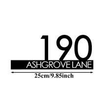 4 Sizes Available! Customized Modern House Number Plate - Black House Number & Address Plate - House Number Sign ,Bachelorette Party Favors - Black - View 12