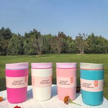 12/20 Oz Stainless Steel Vacuum Insulated Coffee Mug Available In Four Colors. Portable Travel Mug Suitable For Car, Office, Home And Camping. These Stylish Drink Cups And Durable Household Containers Are A Must-Have For Outdoor Enthusiasts - 白色 - 查看 6