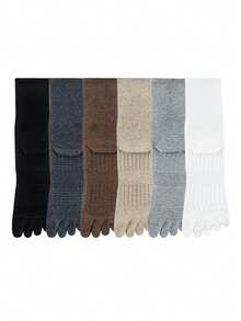 1/3/6 Pairs Men/Women Multicolor Five Toe Socks, Crew Socks, Sports Socks, Minimalist Fashion Versatile Toe Socks, Spring/Summer/Autumn/Winter