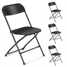 10-Pack Heavy-Duty Folding Chairs With Folding Mechanism - Extra Wide Seats (15.5x15.5in), 350lb Capacity - Lightweight Stackable Wedding, Party, Banquet, Event Chairs - Easy Storage For Home, Events, Rentals - White Plastic Chairs For Adults, Outdoor Seating, Simple Design, Sturdy Frame, Wedding Planners - 白色364 - 查看 6
