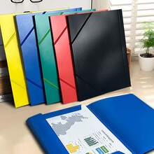 1/5 piezas Carpeta de archivo A4 con cuerda elástica mate, bolsa de almacenamiento de documentos semitransparente, adecuada para uso en oficina, escuela o estudio - Multicolor - Ver 5
