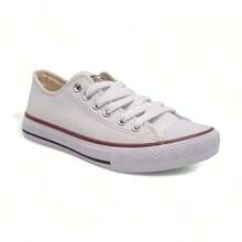 Women's Retro Sneakers – Comfort, Style And Grip With Rubber Sole - Red White - View 4