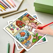 Summer: A 24-Page Heartwarming And Fun Coloring Book For Children, Helping To Relieve Work Or Study Pressure, Enhance Happiness And Psychological Satisfaction. It Is The Perfect Gift For Easter, Mother's Day, Back To School Season And Parties, Also Can Be Used As Stationery And Party Bag Filler. - Summer - View 3