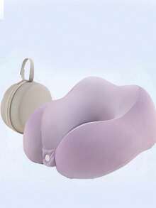 U-Shaped Memory Foam Neck Pillow, With/Without Storage Box, Multiple Styles Available, Portable Travel Nap Pillow, Slow Rebound Neck Pillow, Office Nap Essential, Airplane Travel Neck Pillow, Removable And Washable, Comes With Storage Bag, Travel Essential, Travel Accessories, Vacation, Summer Holiday, Back To School Season