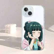 Custodia per telefono Apothecary Diaries Maomao compatibile con 17, 16, 15, 14 Plus, 13, 12, 11 Pro Max, cover posteriore trasparente e antiurto - compatibile con custodia 17, custodia 17 Pro, custodia 17 Pro Max