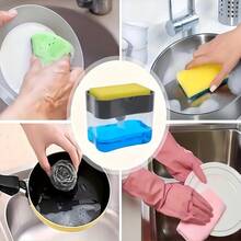 Suport pentru perie de curățare pentru dozator automat de săpun, burete de bucătărie și suport pentru spălat rufe, materiale fără mercur, instalare fixă, dozator manual de loțiune, burete de spălat vase, lână de oțel, lavetă de vase, curățare bucătărie, perie de vase, perie pentru oale, radieră magică, bucătărie de uz casnic, ustensile de bucătărie, baie, depozitare baie, ustensile baie